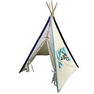 Plain Tepee Coloured Edges with Shoelace @ Moon Kids Home