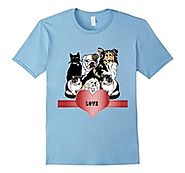 I Love Animals T-Shirt Dogs Cats Fans Gift Idea