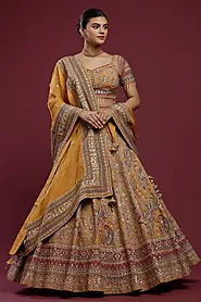 Shop Silk lehenga Choli Designs with Dupatta Online | Samyakk