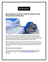 edocr - The Importance of Secure Cloud Storage for Legal Professionals and Practices