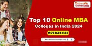 Top 10 online mba colleges in india 2024