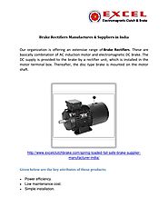 Brake rectifiers manufactures & suppliers in india