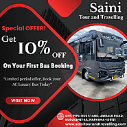 Get 10% off on your first booking for the Deluxe AC buses