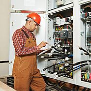 electrician working on an electrical project