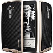 LG G4 Case, Caseology® [Envoy Series] Premium Leather Bumper Cover [Carbon Fiber Black] [Leather Bound] for G4 - Carb...