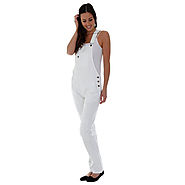 Buy Women's White Denim Dungaree @ Price £39.99 Only