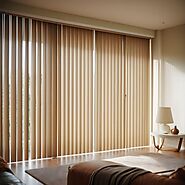 Vertical wooden blinds for Patios and Sliding Doors