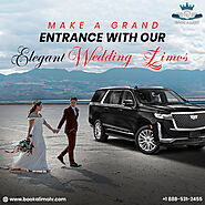 Make a grand entrance with our elegant wedding limos