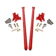 HSP 58" Universal Traction Bars for Inline Leafspring 3.5" Axle-Flag Red