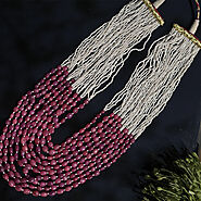 Buy Rubies Necklace Online in India | Rubies Necklace - Kantilal Exports