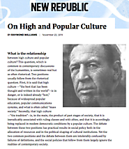 On High and Popular Culture