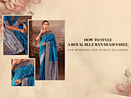 How to Style a Royal Blue Banarasi Saree for Weddings and Festive Occa – Saree Buta