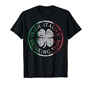 Vintage Irish Italian Drinking Team St Patrick's Day Groups T-Shirt