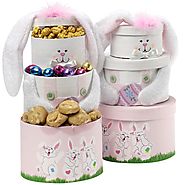 Art of Appreciation Gift Baskets Somebunny Special Easter Bunny Sweets Tower, Pink