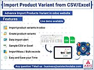 Import Product Variant from CSV/Excel file for Advance Bulk Import Products Variant in odoo website | Odoo Apps Store