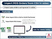 Import POS Orders from Excel, Import POS Orders, Bulk import pos orders from CSV in odoo | Odoo Apps Store