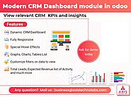 CRM dashboard in odoo, Dynamic odoo CRM dashboard, responsive CRM dashboard odoo with modern UI, Charts, graphs | Odo...