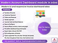 Account dashboard in odoo, Dynamic odoo Accounting dashboard, odoo Invoice dashboard with modern UI, Charts, Graphs, ...