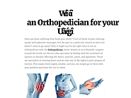 Visit an Orthopedician for your Pains