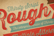 Thirsty Rough Font and @Font-Face Web Font by Yellow Design Studio | Fontspring