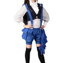High Quality Black Butler Kuroshitsuji Blue Overalls Cool Cosplay Costume -- CosplayDeal.com