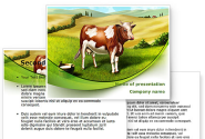 Cow On The Nature PowerPoint Template