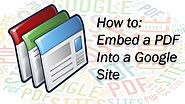 Google Site Support - Embedding a PDF into a Google Site - Put your pdf document into a Google Site
