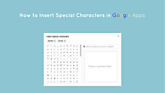 How to Insert Special Characters in Google Docs, Slides and Drawings - The Gooru