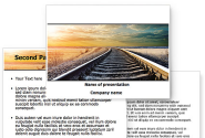 Railroad Stretching Into The Distance PowerPoint Template