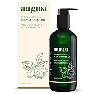 Peppermint, Argan & Sweet Almond Oil Body Shower Oil | Improve Skin Texture – August Bioscience