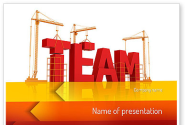 Team Building Under Construction PowerPoint Template