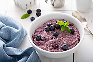 Porridge With Blueberry Compote