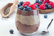 Chocolate Peanut Butter Chia Protein Pudding