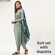 Suit set with dupatta