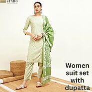 Women suit set with dupatta