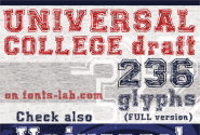 UNIVERSAL-COLLEGE-draft font by FontsCafe - FontSpace