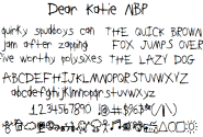DearKatieNBP font by total FontGeek DTF, Ltd. - FontSpace