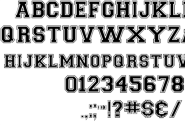 Collegiate Heavy Outline font by Character - FontSpace