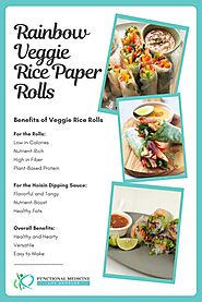 Rainbow Veggie Rice Paper Rolls