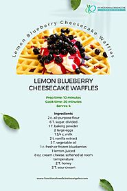 Lemon Blueberry Cheesecake Waffles