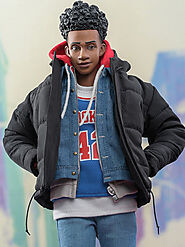 Spider-Man: Across The Spider-Verse Shameik Moore Black Puffer Jacket