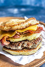 Keto Breakfast Sandwich (AKA Copycat Keto McGriddle) 🍔 - Cast Iron Keto