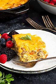 Easy Keto Breakfast Casserole 🥘 Recipe - Cast Iron Keto