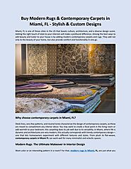 Buy Modern Rugs & Contemporary Carpets in Miami, FL - Stylish & Custom Designs PowerPoint Presentation - ID:13734546