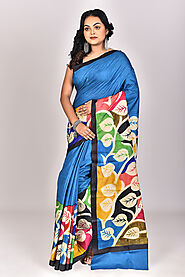 Hand Print Pure Silk Saree