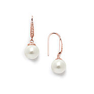 14k Rose Gold Pearl Drop Earrings – My Bridal Ring