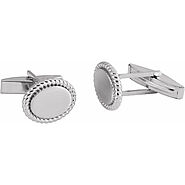 Rope Pattern Sterling Silver Cufflinks – My Bridal Ring