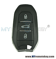 Aftermarket Smart key remote control 3 button 433.92mhz ID46 PCF7945 or HITAG AES 4A chip PCF7945M for Peugeot 3008 3...