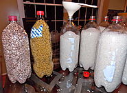 Dry food Storage Using 2 and 3 ltr. Plastic Soda Bottles