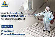 Revealing the Essentials for Residential Strata Cleaning Sydney